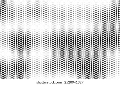 Triangular Halftone Texture Retro wave Vector Geometric Technology Abstract Background. Half Tone Triangles Retro Colored Pattern. Minimal 80s Style Dynamic Tech Structure Wallpaper