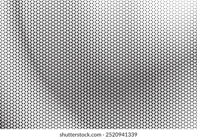 Triangular Halftone Texture Retro wave Vector Geometric Technology Abstract Background. Half Tone Triangles Retro Colored Pattern. Minimal 80s Style Dynamic Tech Structure Wallpaper