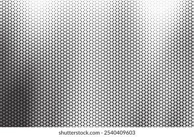 Triangular Halftone Texture Retro wave Vector Geometric Technology Abstract Background. Half Tone Triangles Retro Colored Pattern. Minimal 80s Style Dynamic Tech Structure Wallpaper	
