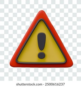 Triangular hazard warning sign. Traffic signal with exclamation mark