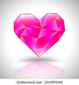 Triangular Heart Love Symbol Vector. Available in EPS vector format. Isolated on white background.