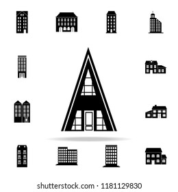 triangular house  icon. house icons universal set for web and mobile on white background