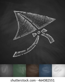 triangular kite icon. Hand drawn vector illustration