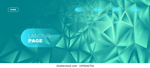 Triangular Landing Page. Abstract Geometric Wallpaper. Cyan Graphic Flyer. Gradient Modern Design. Polygonal Landing Page. Blue Business Background. Blue Pattern. Technology Landing Page.