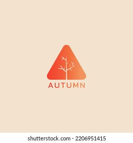 Triangular logo with negative space for fallen trees.