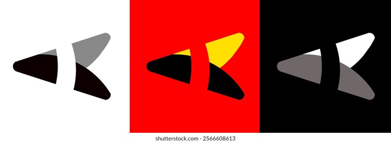 A triangular logo resembling an arrow, reflecting progress, focus, and innovation. This design is ideal for logistics companies, tech startups, or educational institutions focused on the future.