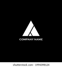 triangular logo template made with a unique concept and looks simple