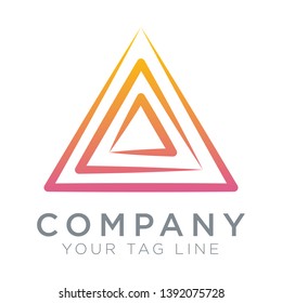 Triangular logo template symbol of spirit.
