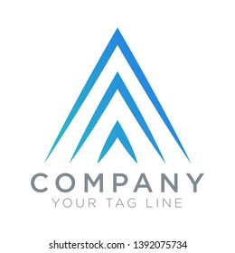 Triangular logo template symbol of spirit.