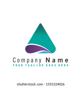 Triangular looks unique and letter A font image graphic icon logo design abstract concept vector stock. Can be used as a symbol related to initial or monogram