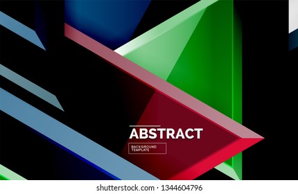 Triangular low poly background design, multicolored triangles. Vector illustration