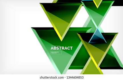 Triangular low poly background design, multicolored triangles. Vector illustration