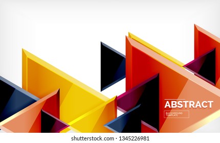 Triangular low poly background design, multicolored triangles. Vector illustration
