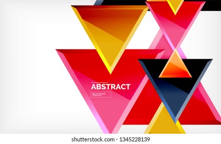 Triangular low poly background design, multicolored triangles. Vector illustration