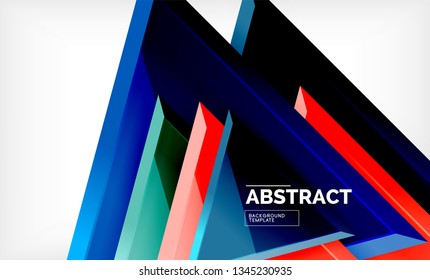Triangular low poly background design, multicolored triangles. Vector illustration
