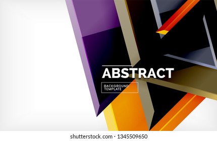 Triangular low poly background design, multicolored triangles. Vector illustration
