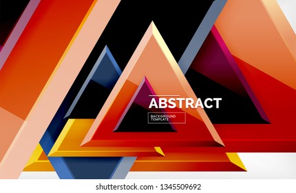 Triangular low poly background design, multicolored triangles. Vector illustration