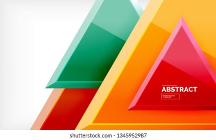 Triangular low poly background design, multicolored triangles. Vector illustration