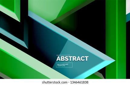Triangular low poly background design, multicolored triangles. Vector illustration