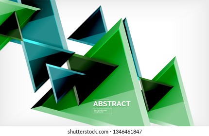 Triangular low poly background design, multicolored triangles. Vector illustration
