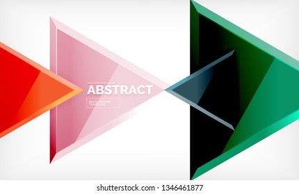 Triangular low poly background design, multicolored triangles. Vector illustration