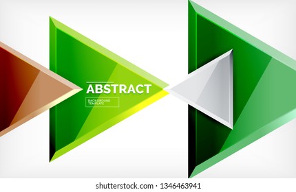 Triangular low poly background design, multicolored triangles. Vector illustration