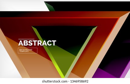 Triangular low poly background design, multicolored triangles. Vector illustration