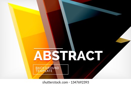 Triangular low poly background design, multicolored triangles. Vector illustration