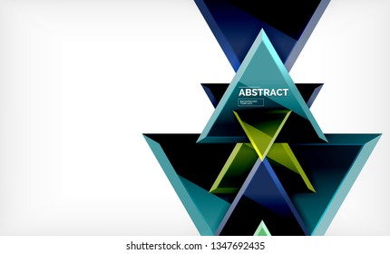 Triangular low poly background design, multicolored triangles. Vector illustration