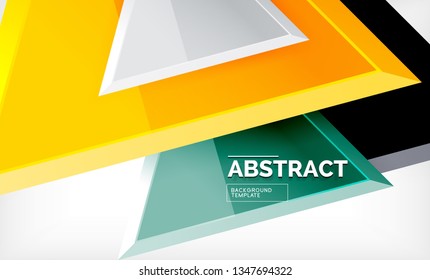 Triangular low poly background design, multicolored triangles. Vector illustration