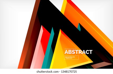 Triangular low poly background design, multicolored triangles. Vector illustration