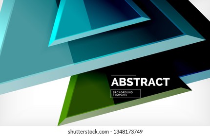 Triangular low poly background design, multicolored triangles. Vector illustration