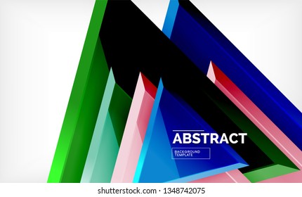 Triangular low poly background design, multicolored triangles. Vector illustration