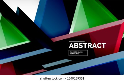 Triangular low poly background design, multicolored triangles. Vector illustration