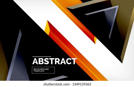 Triangular low poly background design, multicolored triangles. Vector illustration