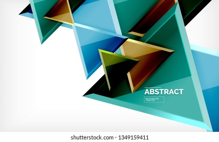 Triangular low poly background design, multicolored triangles. Vector illustration