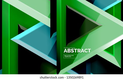 Triangular low poly background design, multicolored triangles. Vector illustration
