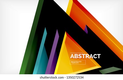 Triangular low poly background design, multicolored triangles. Vector illustration