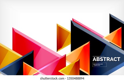 Triangular low poly background design, multicolored triangles. Vector illustration