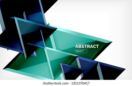 Triangular low poly background design, multicolored triangles. Vector illustration