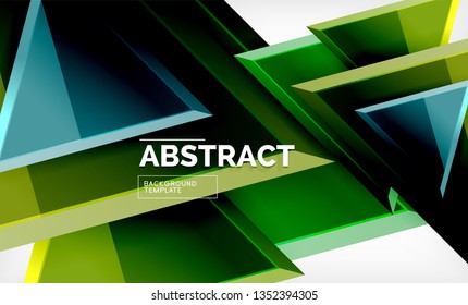 Triangular low poly background design, multicolored triangles. Vector illustration