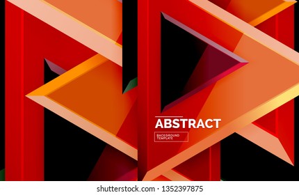 Triangular low poly background design, multicolored triangles. Vector illustration