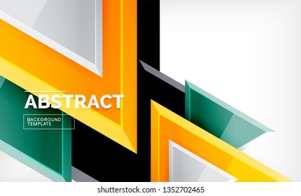 Triangular low poly background design, multicolored triangles. Vector illustration