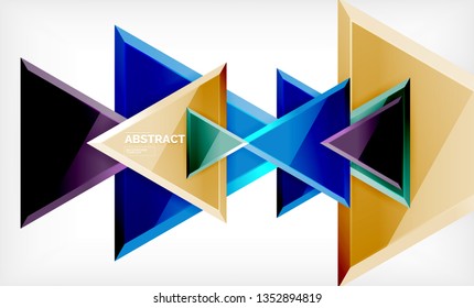 Triangular low poly background design, multicolored triangles. Vector illustration