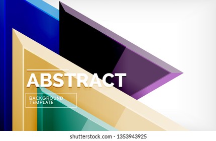 Triangular low poly background design, multicolored triangles. Vector illustration