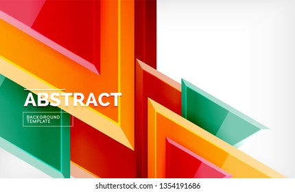 Triangular low poly background design, multicolored triangles. Vector illustration