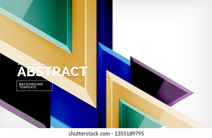 Triangular low poly background design, multicolored triangles. Vector illustration