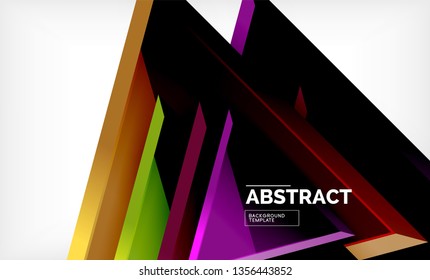 Triangular low poly background design, multicolored triangles. Vector illustration