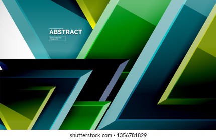 Triangular low poly background design, multicolored triangles. Vector illustration