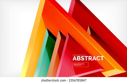 Triangular low poly background design, multicolored triangles. Vector illustration